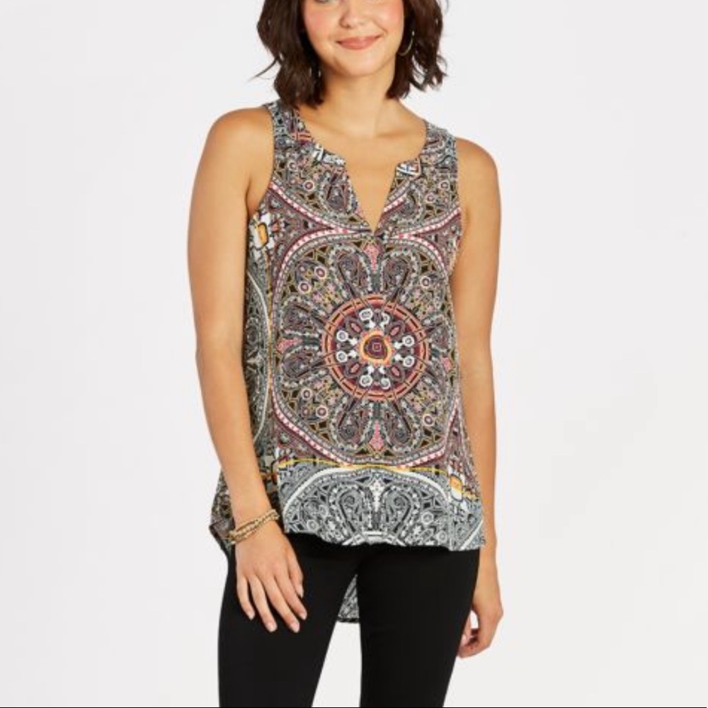 Sanctuary Dashiki Craft Shell Sleeveless Top Sz M - Picture 12 of 13